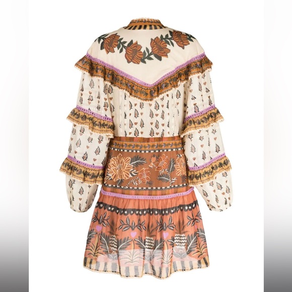 Farm Rio Anika Botanical Ruffled Mini Dress - Picture 2 of 7